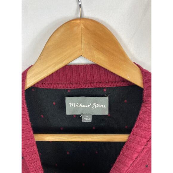 Michael Stars Reversible Dot Cotton Blend Sweater size Medium - Picture 2 of 5